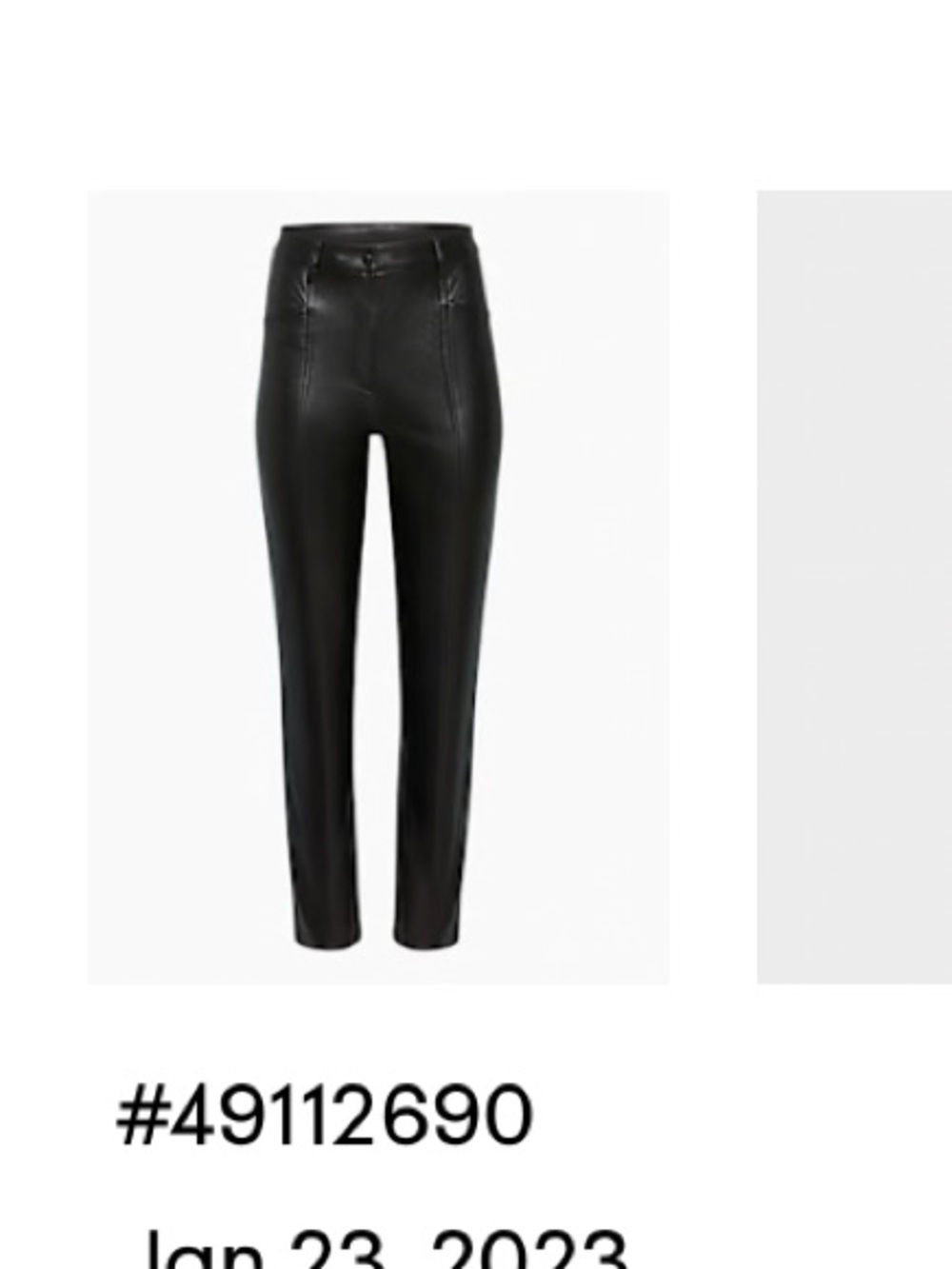 Aritzia The Rebel Pant, Black Faux Leather Straight-Leg Pants